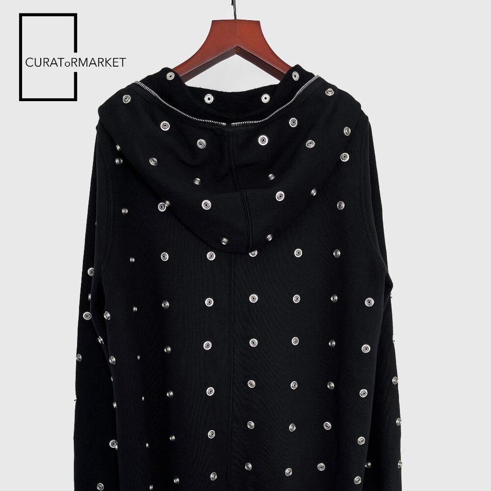 Rick Owens DRKSHDW: Jumbo Gimp Hoodie Press Stud Button Sealed Zip SS24 Lido - Picture 5 of 16